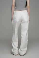 Sunday morning straight low jeans, Pure White