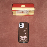 Horse Star Pink Brown Vintage Case
