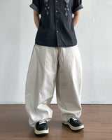 Herringbone Pintuck Balloon Pants