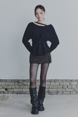 RUBY HOOK OVER KNIT black
