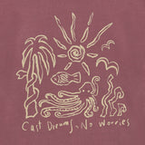 Cast Dreams No Worries Pigment Half Sleeve T Coral Pink