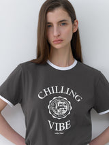(T-7042)TWO-TONE VIBE TEE