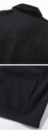 CANVAS COTTON WORK JACKET_BLACK