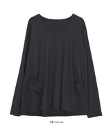26SS★ [BAONHAUS] ポイヴ ポケット ロングスリーブ Tシャツ