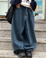 セミバルーンデニムワイドパンツ