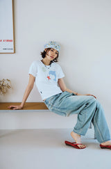 26SS★ Dolphin Pop Crop Short Sleeve Tee