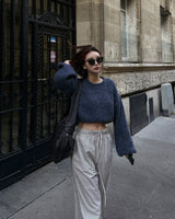 Light and crop thick knit/4colors