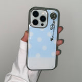 [MADE] [+MagSafe] ベリードットスマホケース ブルー (グラスシルバーバンパー)