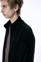 (BASE) MONO KNIT ZIP UP (BLACK)