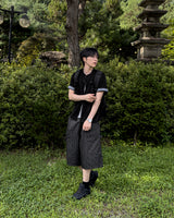 Moment Check Roll-Up Short Sleeve Cardigan