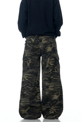 Street Camo Wrinkled Cargo Pants