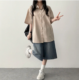エリンカーペンターポケットバンド付き デニムバミューダパンツ