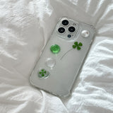 [made]green&clover resin phonecase 