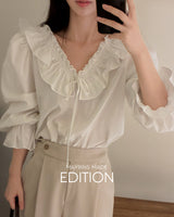 [MADE] Boel frill blouse