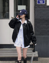 [Bellide made/Overfit] ロックシックレザーブルージャケット