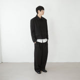 maison wide pintuck wool slacks