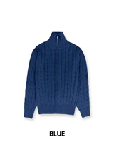 [MADE] Two-Way Wool Cable Knit Zip-Up (7C)