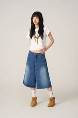 (W) Mid-Blue Bermuda Pants