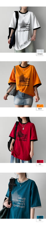 ラティオーバーサイズフィットカラーリングショートスリーブTシャツ