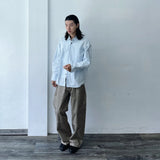Double Knee Straight-Leg Trousers