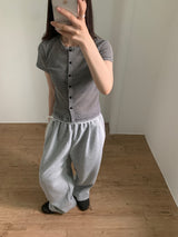 Striped mini cardigan (4color)