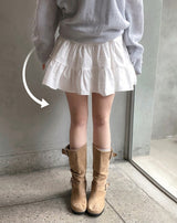 DN Cotton100 Tiered Mini Skirt Pants (2color)