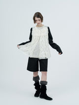 lace ruffle flare shirts