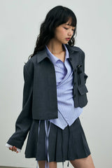 MILD CROP BLAZER / CHARCOAL