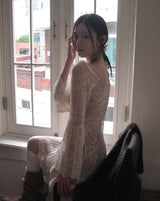 [ nude base ] nostalgia lace antique dress