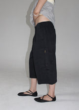 ZIPPER CARGO BERMUDA PANTS