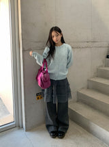 Batty Wool Knit Round Cardigan