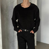 [UNISEX] ベルベットラウンドカッティングニット (4color)