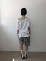 ローザ アシンメトリカル フリル スカート (3color)