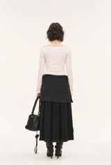 Classic pleats skirt - black