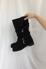 ルーズフィットバックルブーツ