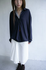 オーバル ストラップ ロングネックレス(2colors)
