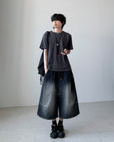 Upi Studded Bermuda Denim