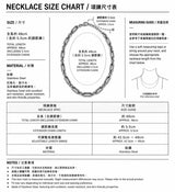 シルバーレクタングルチェーンネックレス