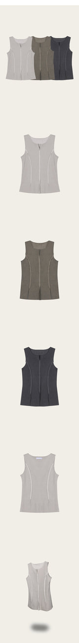[S/S] Pigment cutting sleeveless top(3color)