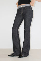 COLOR BLOCK BOOTCUT DENIM