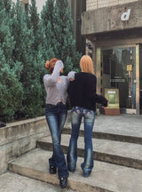 [U-BASIC] And V-neck Angora cardigan