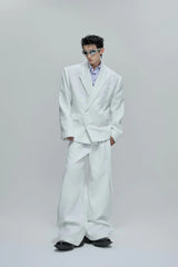 Waffle Textured Pearl Trousers