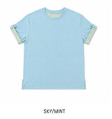 Robben Color Matching Roll-up Short Sleeve T-shirt