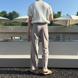 ブリーンケーブルラウンドショートスリーブニット