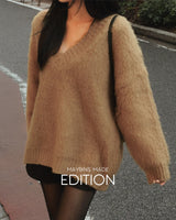[MADE] Pilto fur oversized-fit knitwear