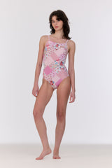 [Bohemian Patchwork_pink] One Piece Swimsuit