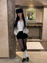 Prong Wool Button Shorts