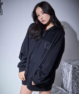 UNISEX 裏起毛スタッズパーカー