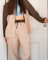 ツートーンパジャマセット (Brown)
