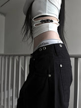 obi eyelet wide pants